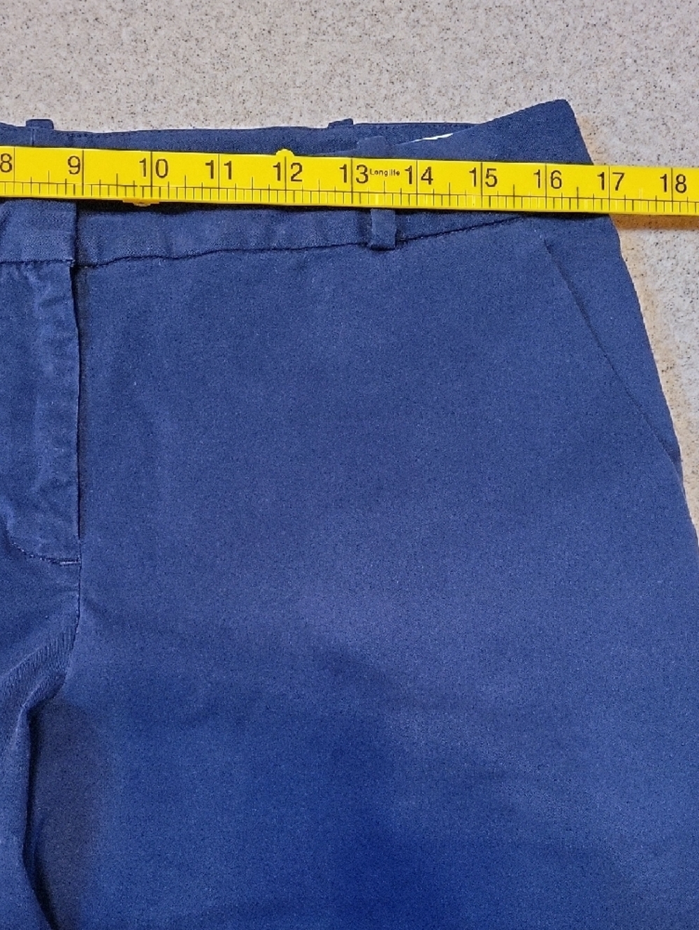Talbots Navy Tailored Bermuda Shorts Cotton Stretch Size 10 - Picture 7 of 10